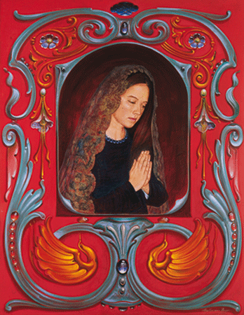 "La Virgen Niña" 2001 Acrílico sobre tela 1 x 1.30 m.