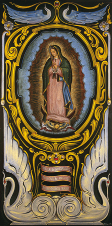"Nuestra Señora de Guadalupe" 2000 Óleo sobre metal 1 x 2 m.