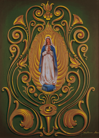 "Virgen Inmaculada Concepción" 2004 Óleo sobre madera 0.50 x 0.60m