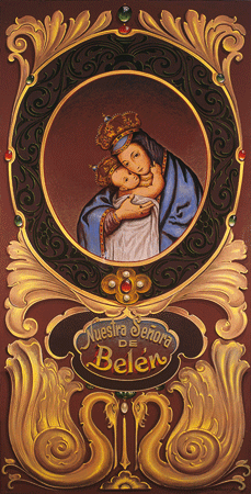 "Nuestra Señora de Belén" 2000 Óleo sobre metal 1 x 2 m.